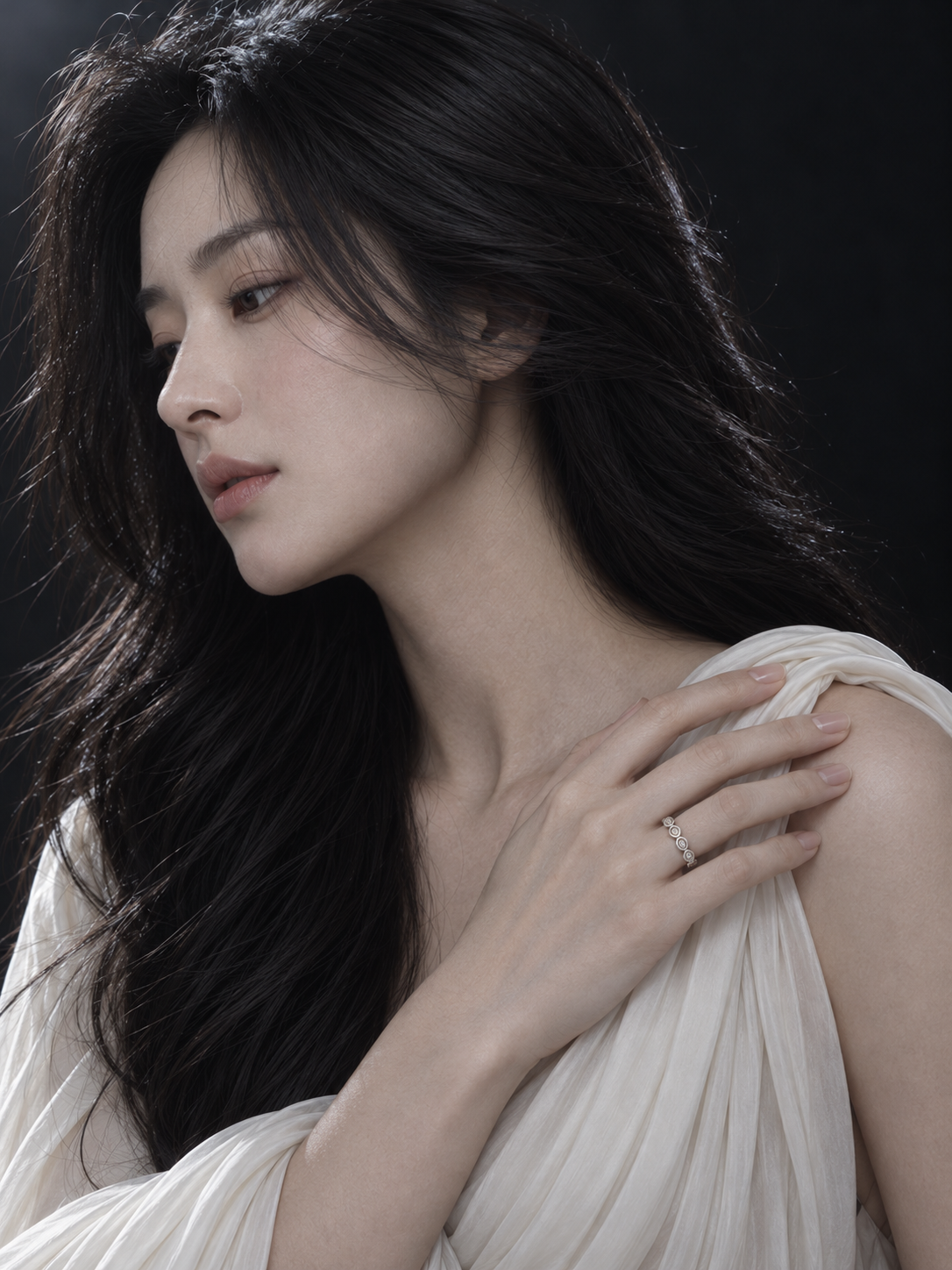 어깨 너머 측면 화보 · AI 연출 화보