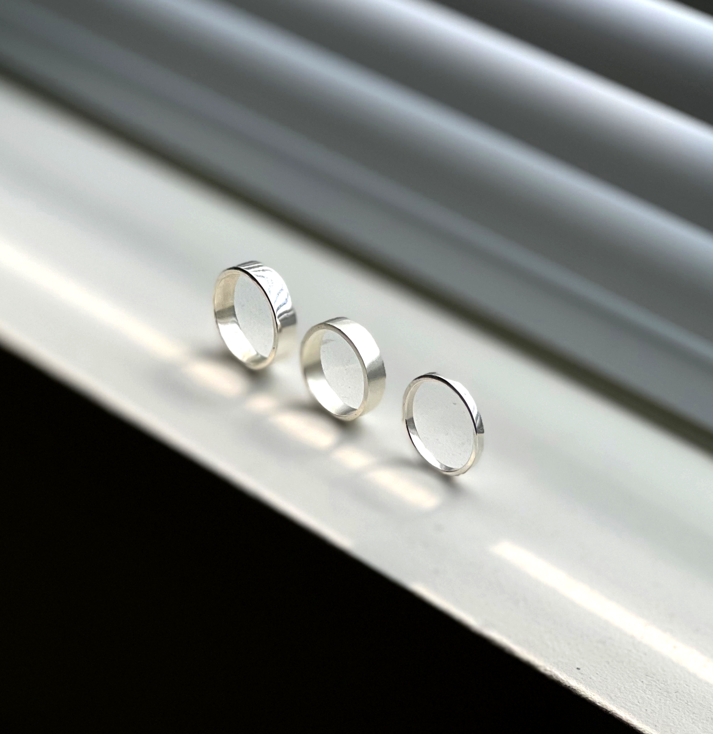 실버 레이어드 반지 6mm